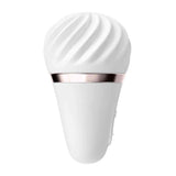 Vista laterale vibratore Lay-on Satisfyer bianco interruttore nascosto