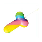 Gadget scherzoso lollipop pisello multicolore con finitura lucida
