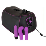 Custodia aperta Love Machine con pannello controllo triangolare e 3 adattatori in silicone viola inclusi