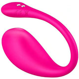 Vista superiore ovetto vibrante Lovense Lush 3 rosa con pulsanti metallici e forma a C