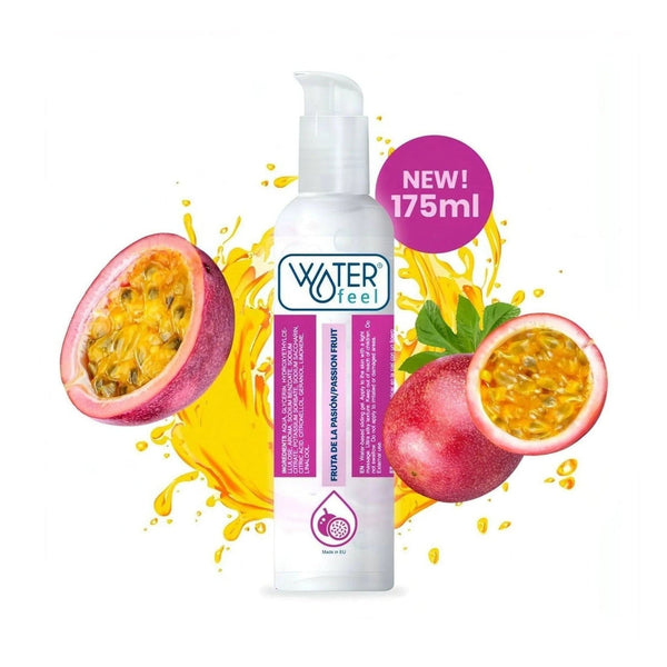 Lubrificante a base acquosa al frutto della passione 175ml WaterFeel con pompa e etichetta viola