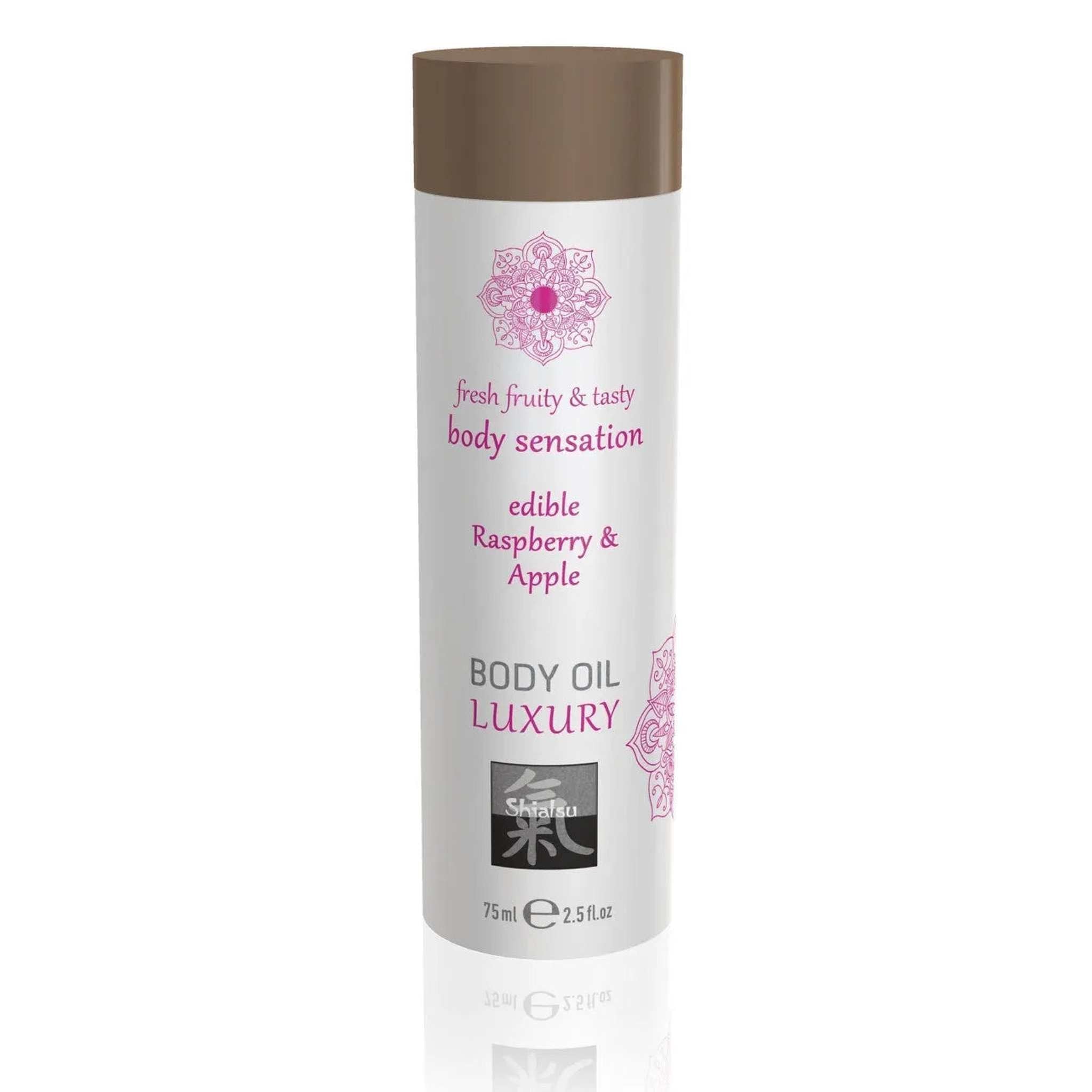 Luxury body oil edible - Raspberry & Apple 75ml