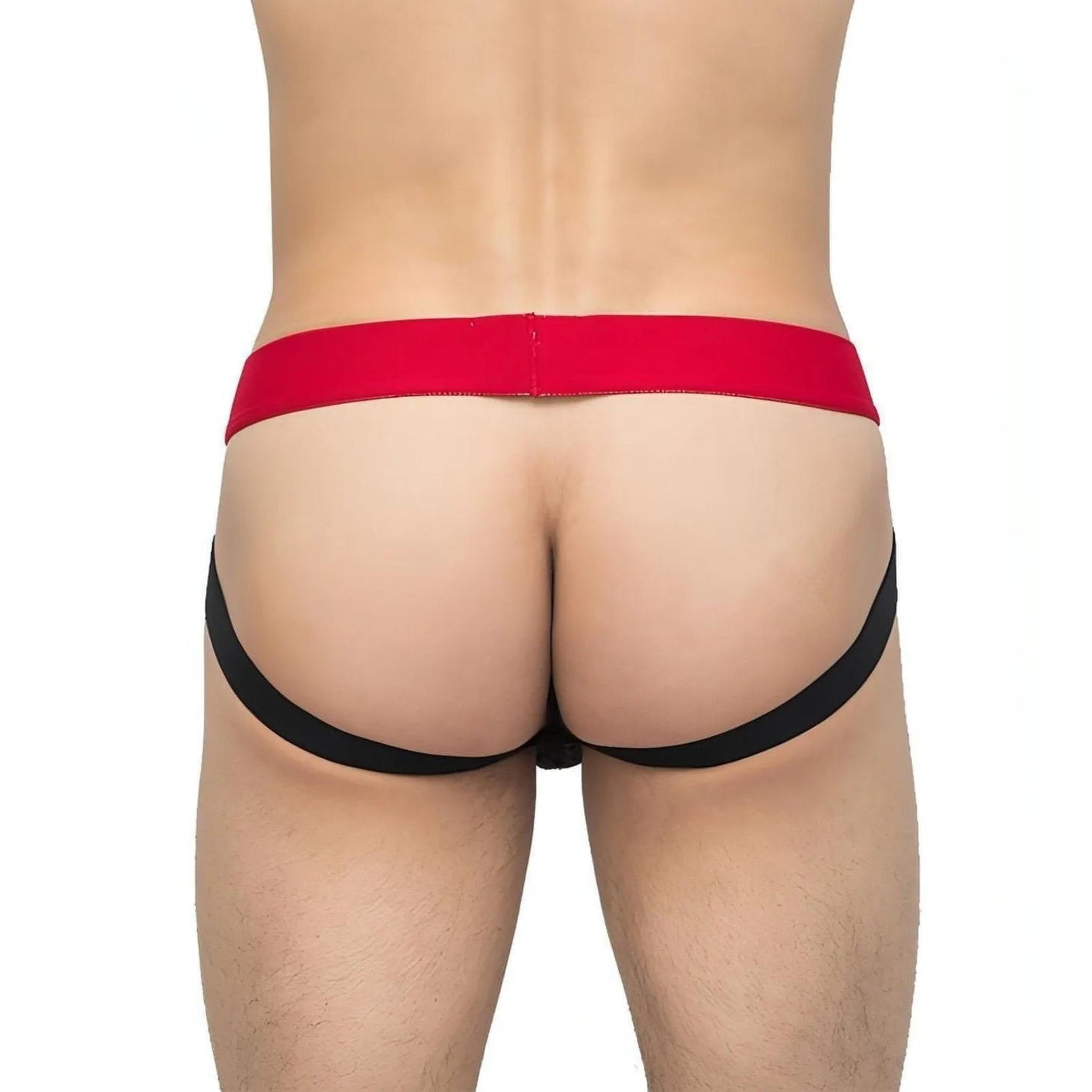 Macho Joc Strap Nero e Rosso