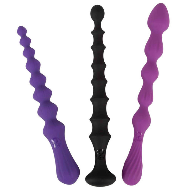 Set wand anali viola e nero Magic No. 1 texture diverse spiralate lisce