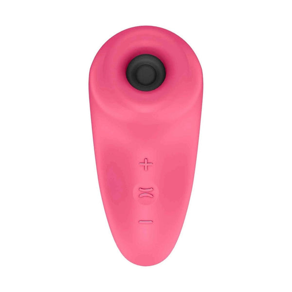 Vibratore Satisfyer Magnetic Deep Pulse rosa con anello nero e pulsanti