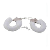 Manette metalliche con peluche bianco