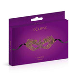Scatola regalo Eclipse Zenith Masque viola con maschera dorata decorativa in rilievo