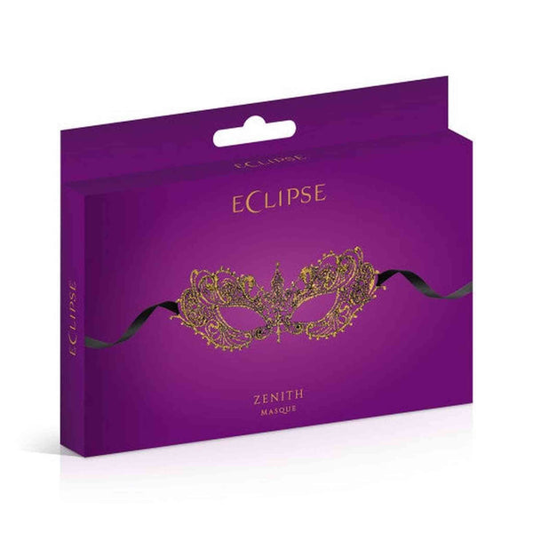 Scatola regalo Eclipse Zenith Masque viola con maschera dorata decorativa in rilievo