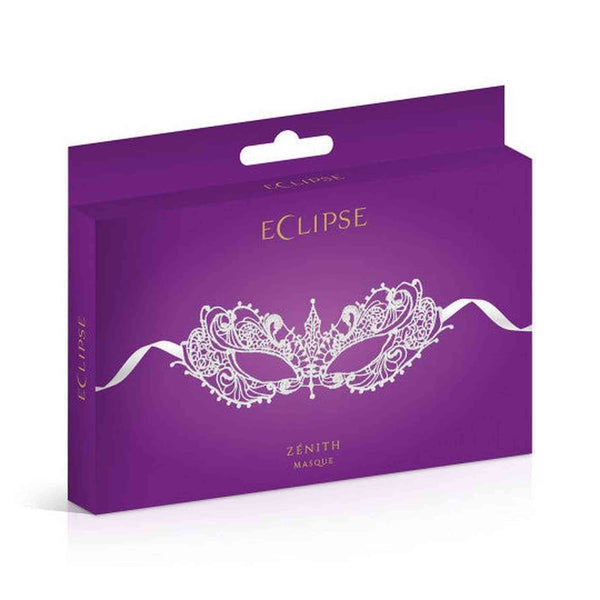 Scatola regalo Eclipse Zenith Masque viola con maschera bianca decorativa in rilievo