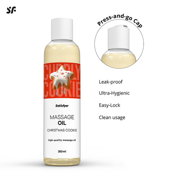 Olio da massaggio Satisfyer Christmas Cookie: flacone da 250 ml