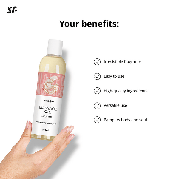 Olio da massaggio Satisfyer Neutral: flacone da 250 ml