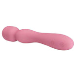 Vibratore a bacchetta rosa pastello logo W stilizzato manico curvo