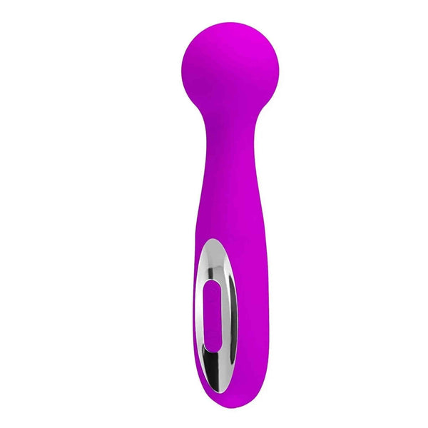 Massaggiatore clitorideo Wade viola acceso con placca metallica pulsante
