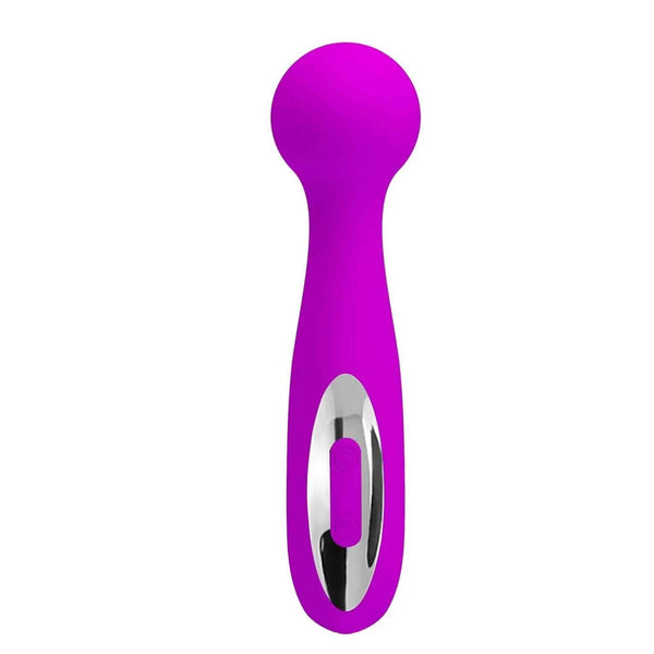 Massaggiatore clitorideo Wade viola silicone morbido manico curvato