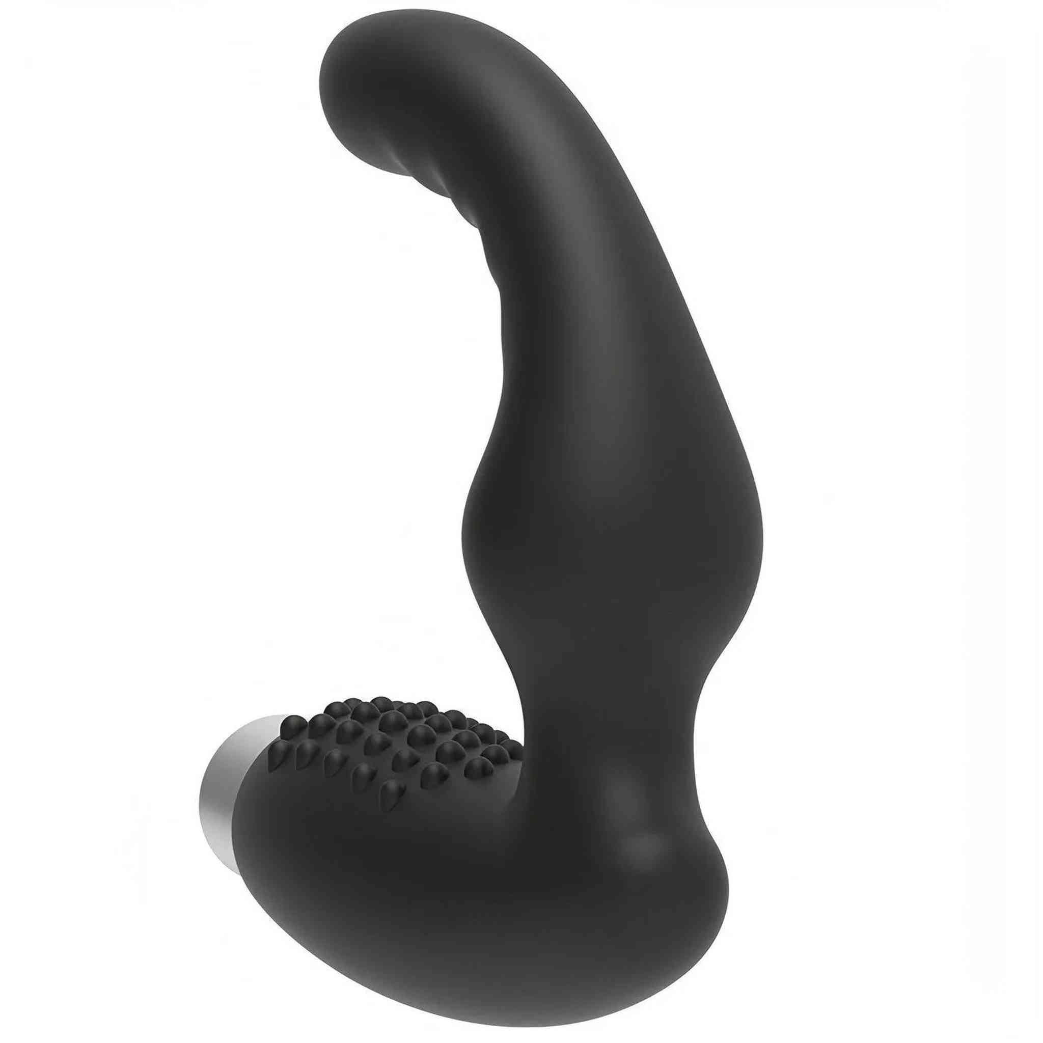 Massaggiatore prostatico in silicone ricaricabile con 10 diverse modalità di vibrazione - Nero