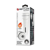 Scatola imballaggio masturbatore elettrico Pretty Love Marissa con icone funzioni USB ricarica