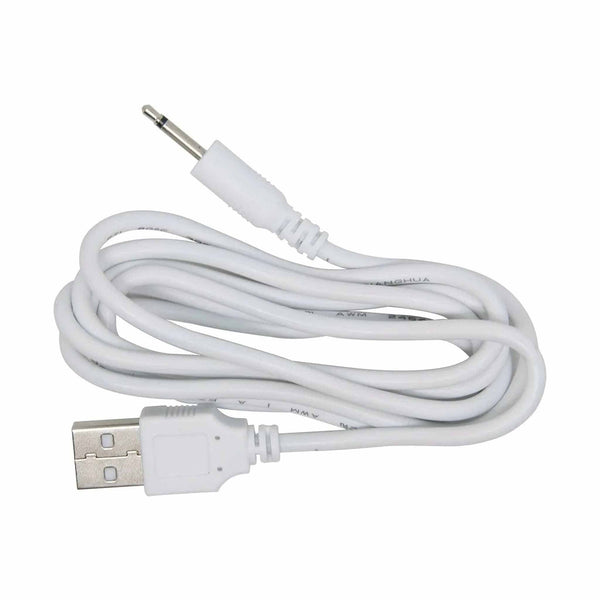 Cavo ricarica bianco USB tipo A con jack audio 3.5mm per masturbatore elettrico