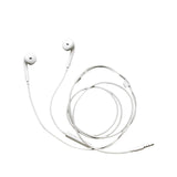 Cuffie auricolari bianche cavo con connettore audio 3.5mm e modulo centrale comandi
