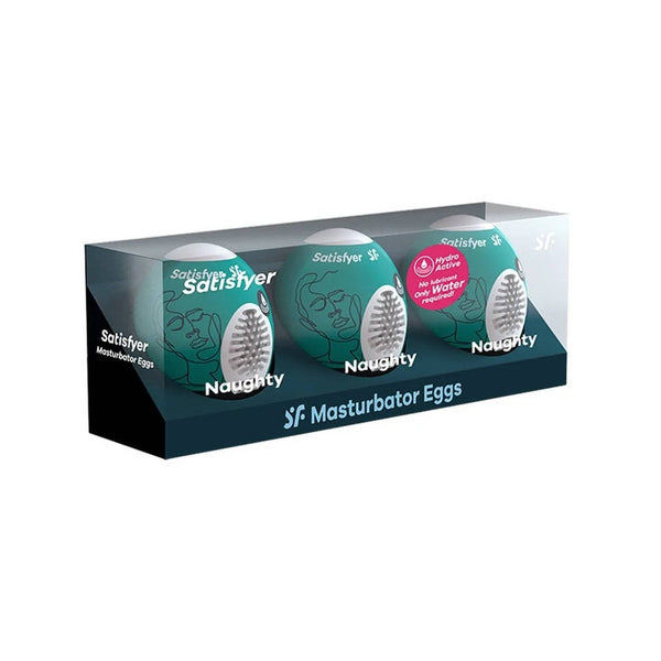 Confezione uova masturbatorie Satisfyer Hydro Active 3 pezzi senza lubrificante solo acqua