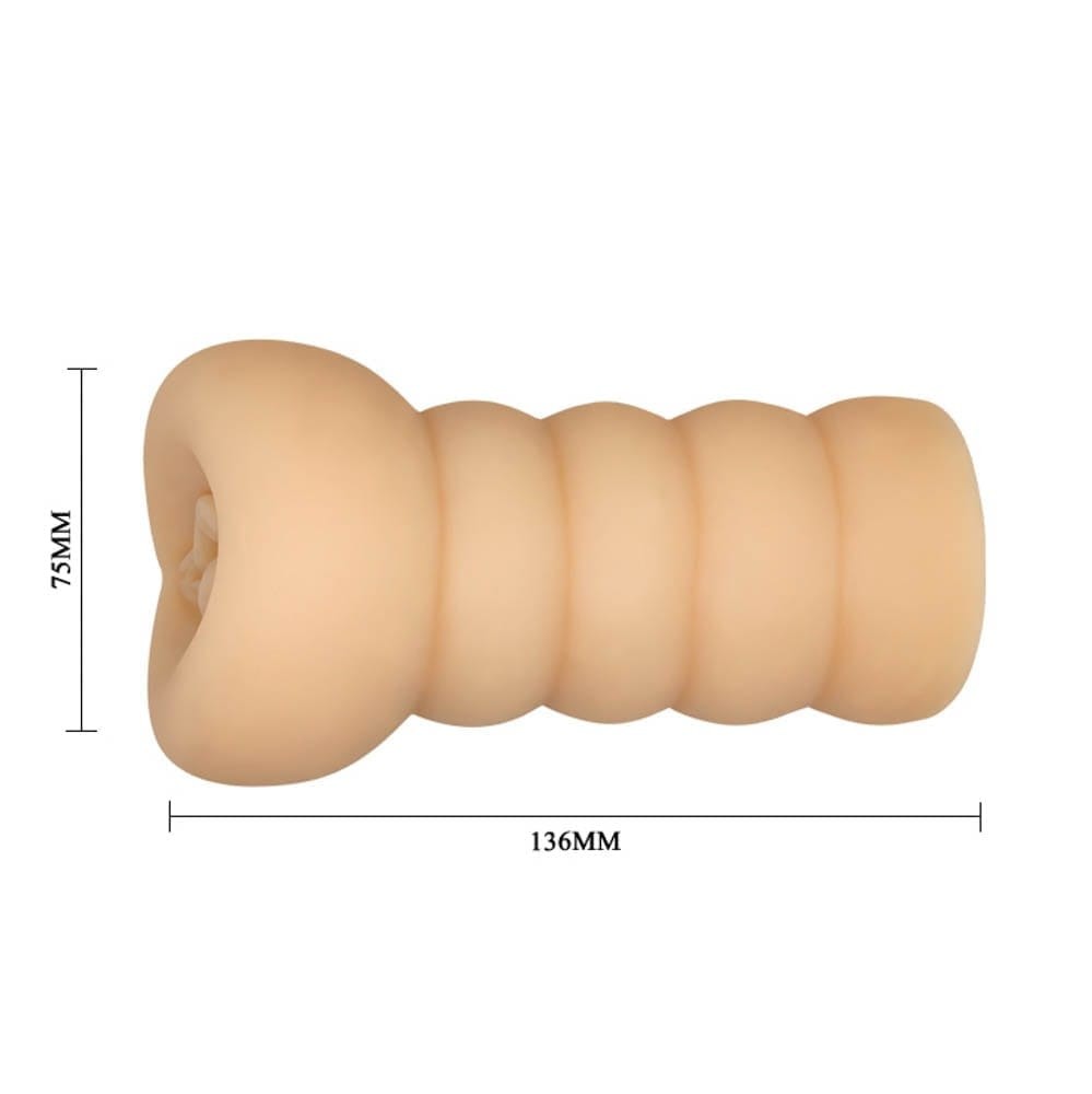 Masturbatore Moira Maschile Compatto – Vagina Realistica, 13,6 cm, TPE Morbido