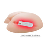 Masturbatore silicone con zona riscaldata attivabile piegando la superficie