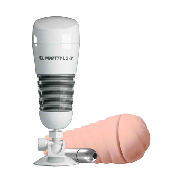 Componenti masturbatore vibrante Pretty Love: corpo, inserto rosa e motore