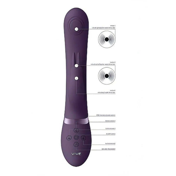 May Vibratore Rabbit Con Doppia Pulsazione e Vibrazione Clitoridea