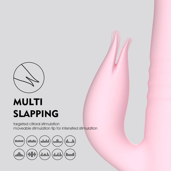 Melanda Vibratore Rabbit a Spinta Multifunzione