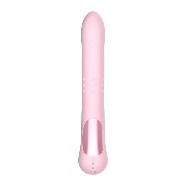 Vibratore rosa verticale con rilievi circolari certificazione CE