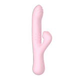 Vibratore rosa a forma di coniglio in silicone morbido con pulsanti velocità