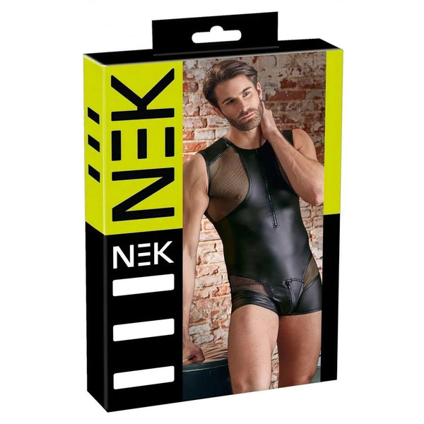 Scatola confezionamento NEK playsuit uomo nero con grafica e logo giallo nero