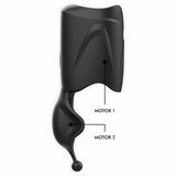 Men's Wand Massager - Potente masturbatore ergonomico con due potentissimi motori, 10 modalità di vibrazione