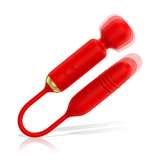 Set vibratore doppio rosso Mia Toscana con wand e accessorio collegati da cavo U