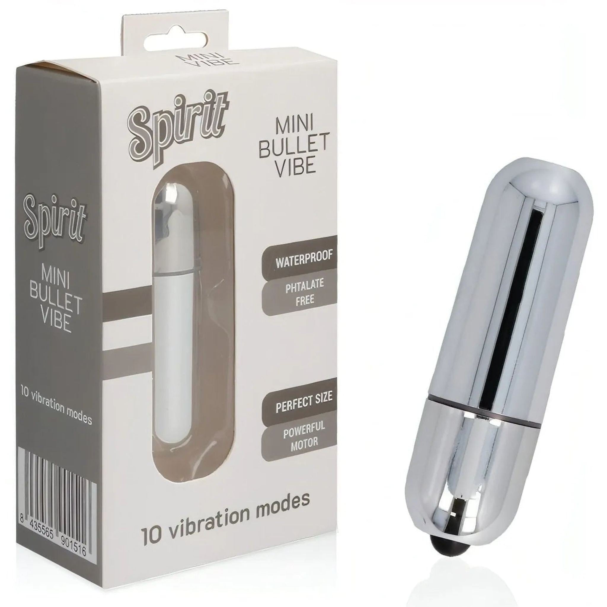 Mini Bullet Vibe - Stimolatore Clitorideo con 10 diverse modalità di vibrazione - Argentato