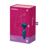 Confezione Mini Wand-er vibratore a bastone blu Satisfyer con garanzia 15 anni