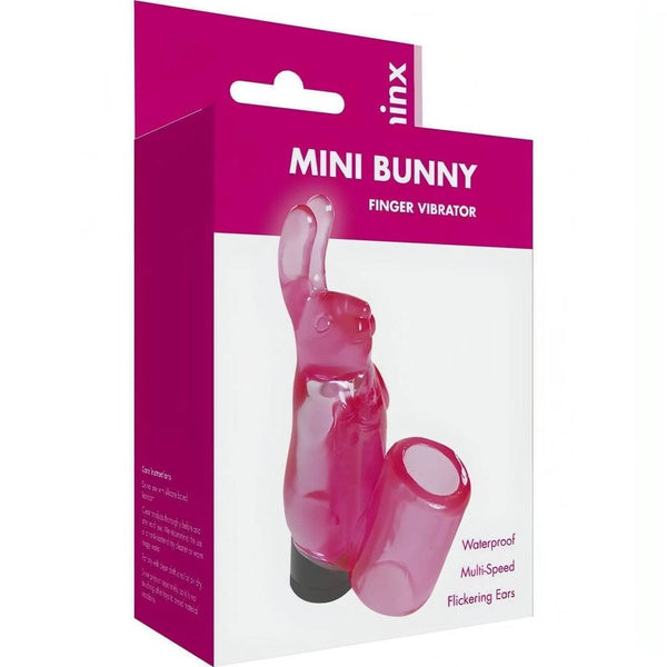 Confezione frontale vibratore a forma di coniglio rosa traslucido Minx con orecchie vibranti e sleeve rimovibile