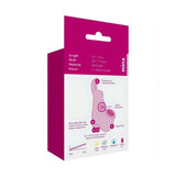 Scatola Mini Bunny Finger Vibrator Minx viola con specifiche TPE, impermeabile e batterie incluse