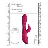 Vibratore rabbit rosa acceso Mira scala misure 22cm con orecchie di coniglio