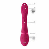 Vibratore rabbit fucsia Mira diagramma funzioni motori e pulsante climax