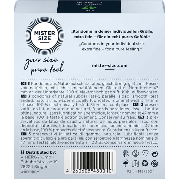 Mister Size Profilattici Extra Fini da 47 mm