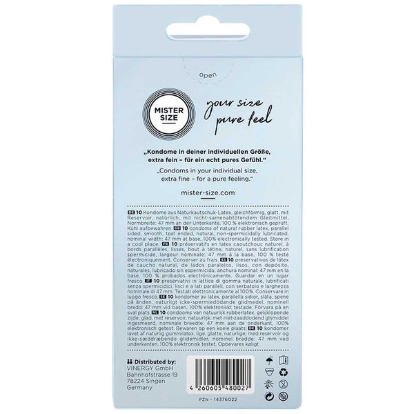 Mister Size Profilattici Extra Fini da 47 mm