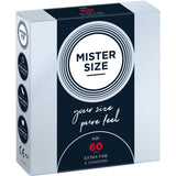 Confezione Mister Size Profilattici Extra Fini 60 mm, 3 pezzi, lattice naturale