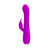 Vibratore rabbit viola Pretty Love Molly in silicone morbido con stimolatore clitorideo laterale