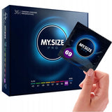 Confezione My Size Pro profilattici XXL 36 pezzi con campione singolo misura 69 mm