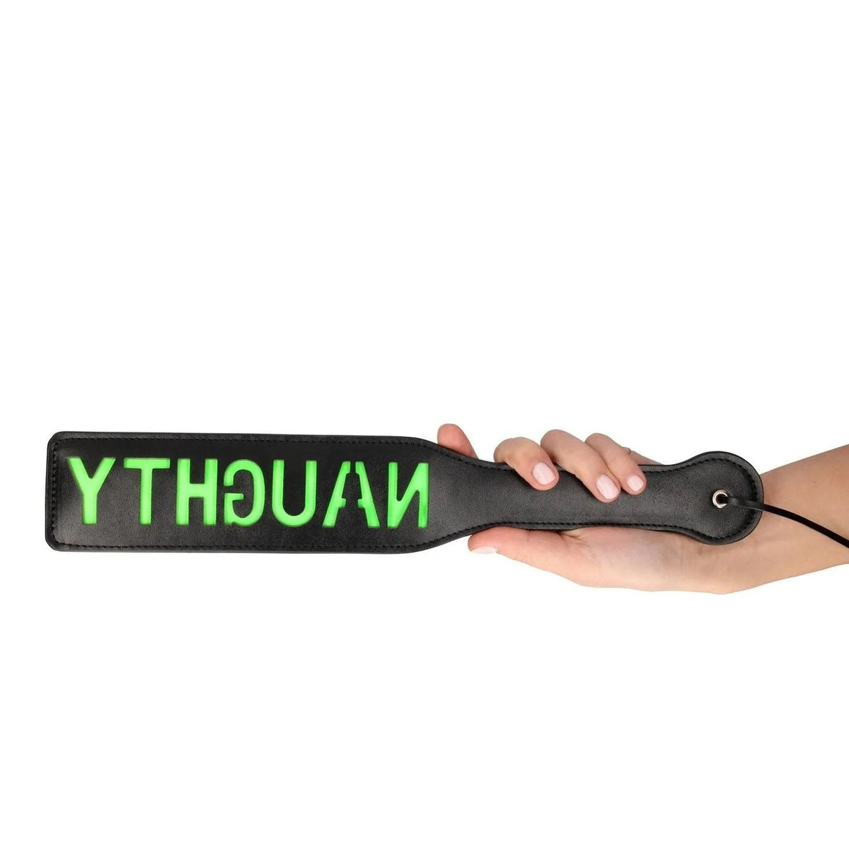'Naughty'' Paddle - Glow in the Dark - Black/Neon Green
