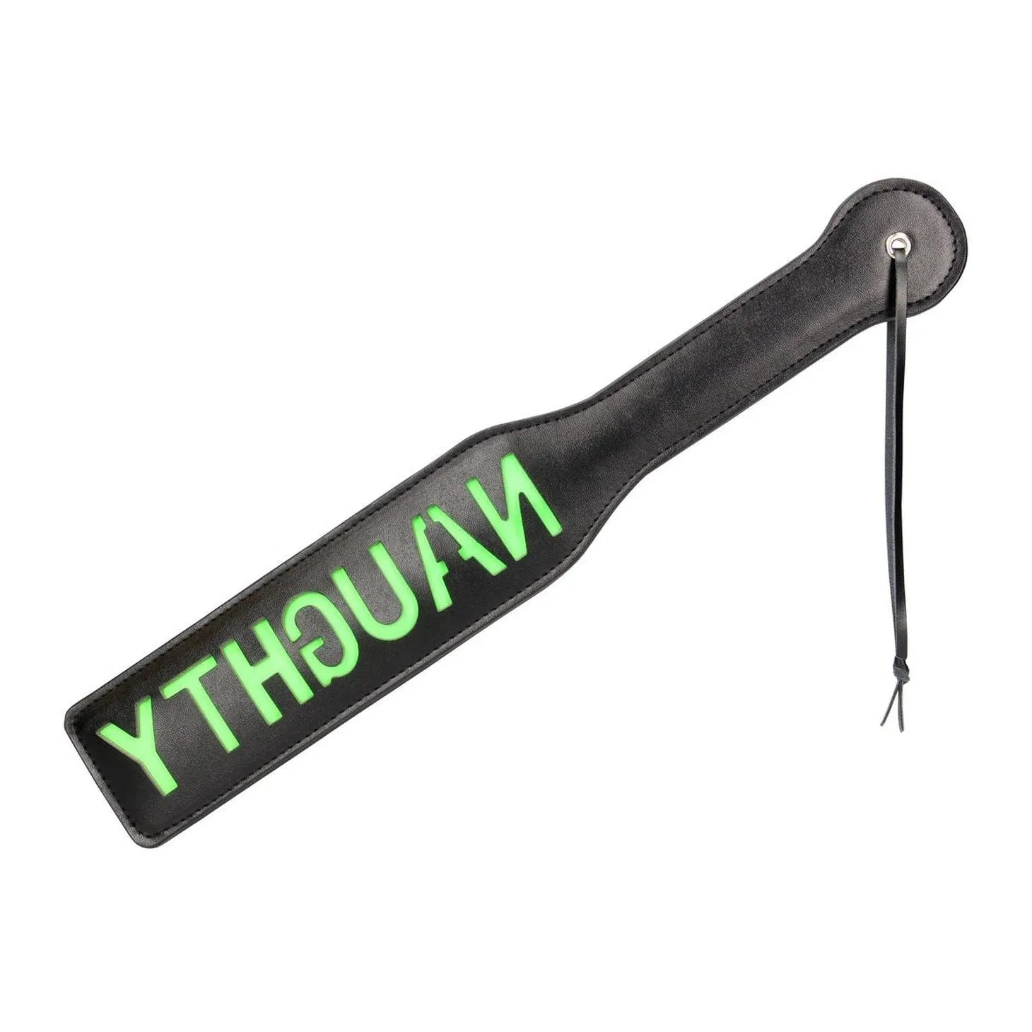 'Naughty'' Paddle - Glow in the Dark - Black/Neon Green