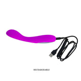 Vibratore Nigel viola ricaricabile USB con cavo incluso