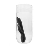 Vibratore rabbit nero impermeabile per uso in acqua con quattro pulsanti