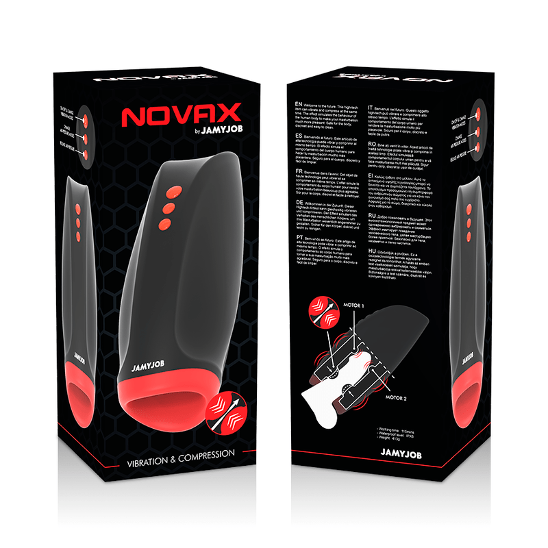 Novax Masturbatore Pene con Compressione e Vibrazione