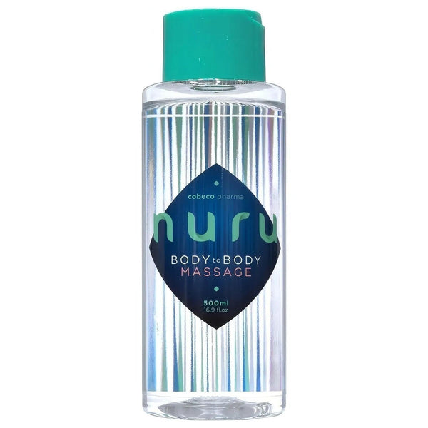Gel Nuru corpo a corpo Cobeco Pharma 500 ml bottiglia trasparente tappo verde acqua